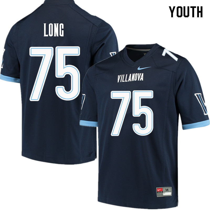 Youth #75 Howie Long Villanova Wildcats College Football Jerseys Sale-Navy